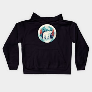 Polar Bear in Ornament, Love Bears Kids Hoodie